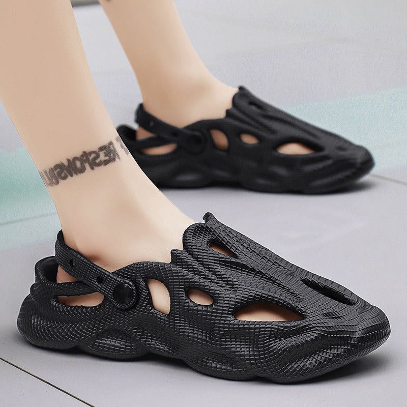 Summer Beach Sandals For Men Trendy Street Design Comfortable Slip-on Garden Clogs Shoes