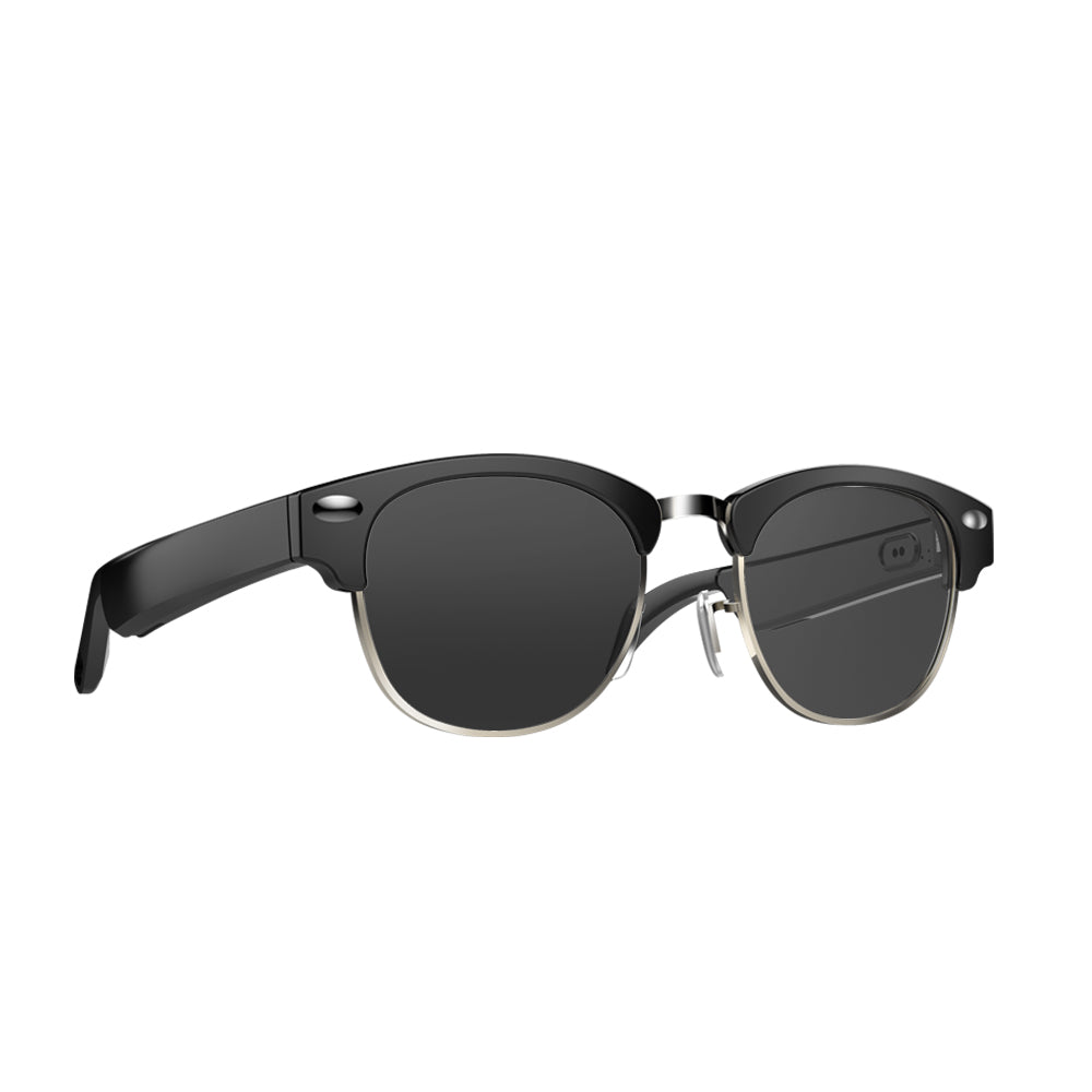 E20 Bone Conduction Bluetooth Replaceable Glasses Smart Sunglasses Photochromic Anti-blue Light Prescription Lenses Call Music