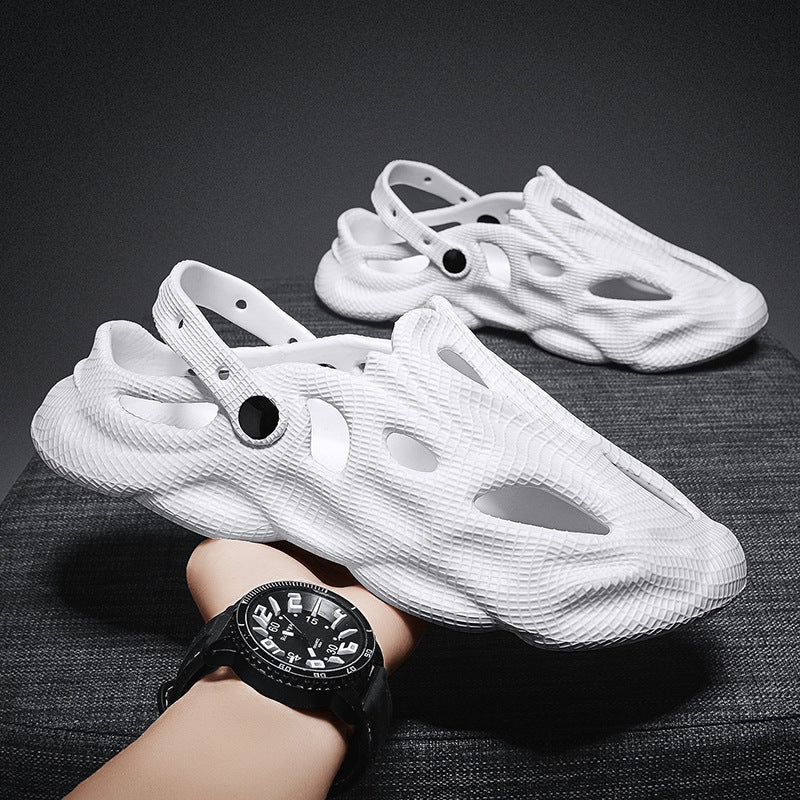 Summer Beach Sandals For Men Trendy Street Design Comfortable Slip-on Garden Clogs Shoes