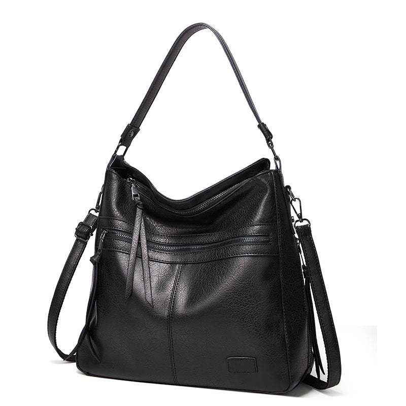 Large Capacity Soft Leather Tote Bag Shoulder Crossbody Bag