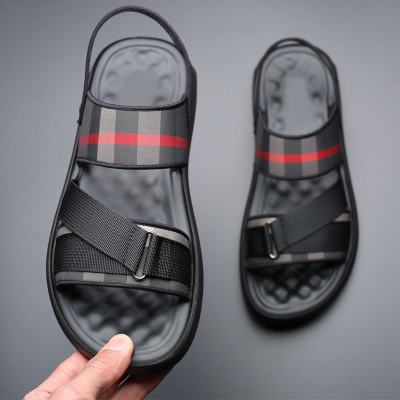 Men's Sandals and Slippers Fashion Trendy Oxford Cloth Beach Shoes