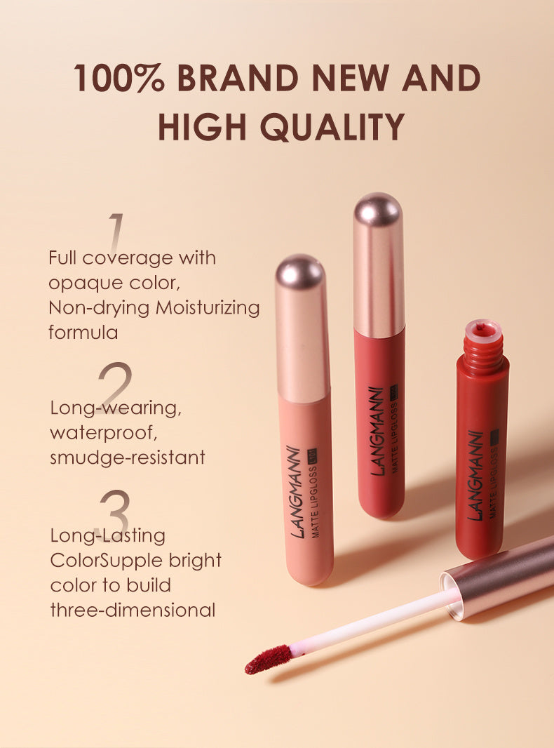 Set of 6 Matte Velvet Lip Glosses