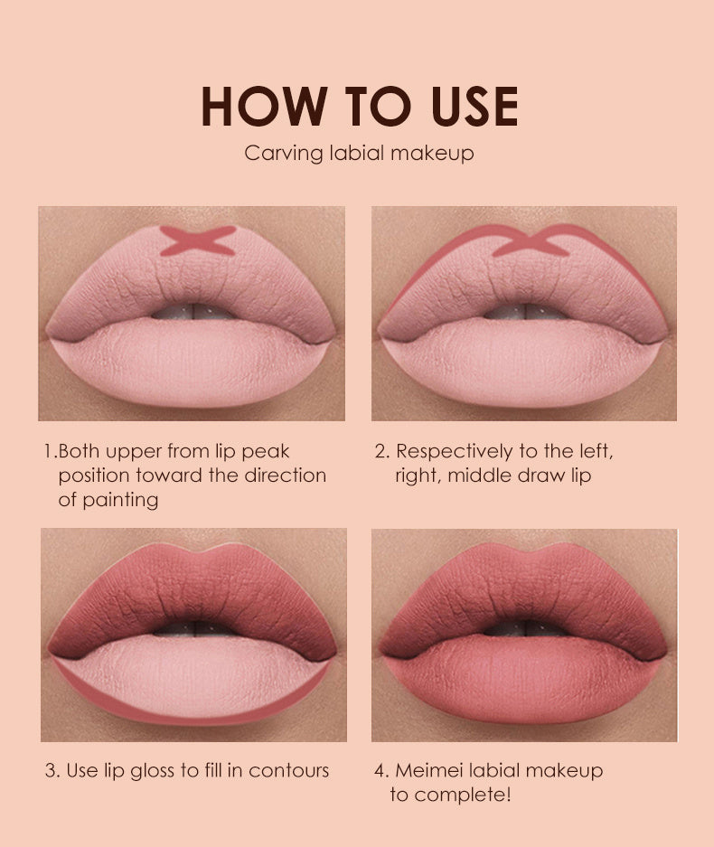 Set of 6 Matte Velvet Lip Glosses