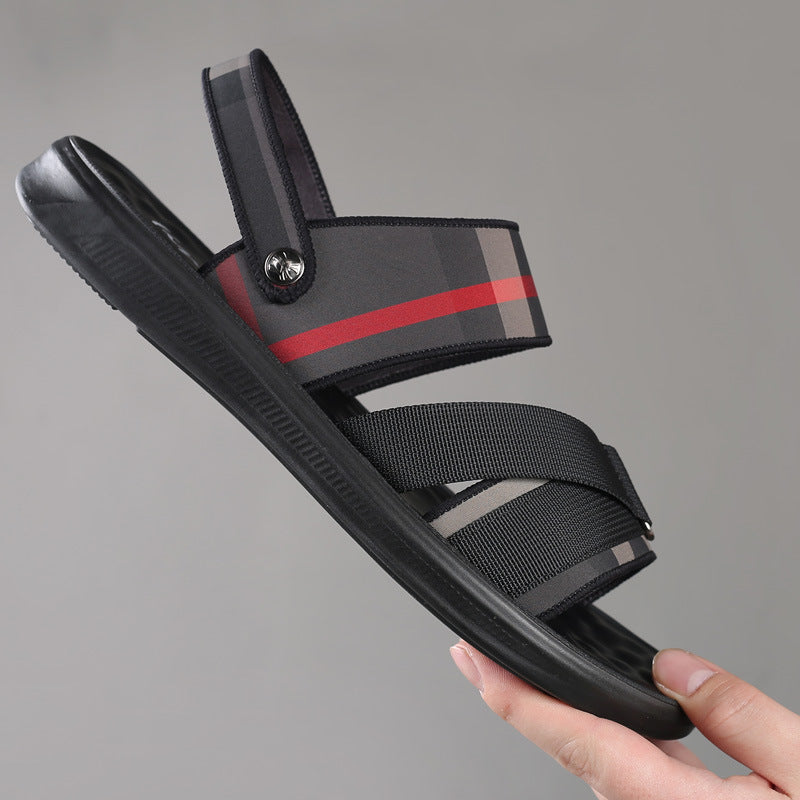 Men's Sandals and Slippers Fashion Trendy Oxford Cloth Beach Shoes