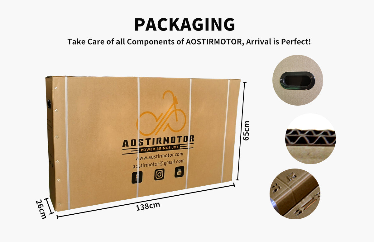 US Spot Aostirmotor 350W Electric Bike Bicycle 26x2.1" Tire 36V/10Ah Li-Battery E-Bike White