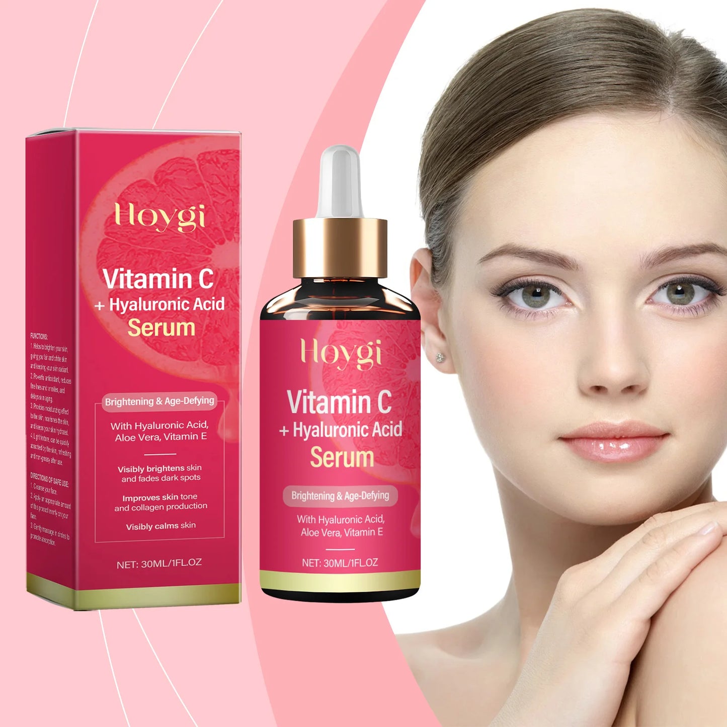 Hoygi OBM Vitamin C for Essence Translucent Repair Moisturizing and Brightening for Essence for Home Use Refreshing Non-Sticky