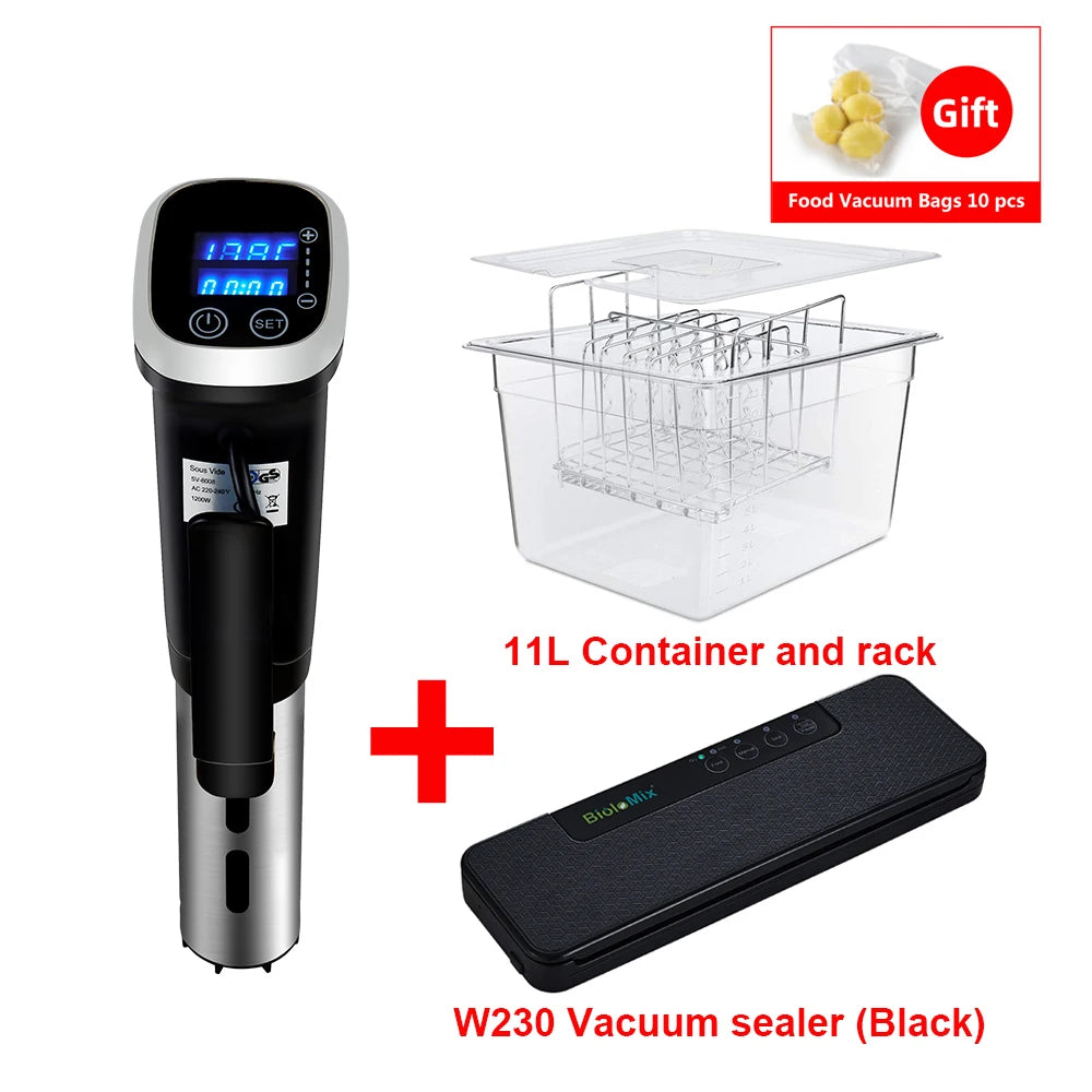 BioloMix 2.55 Generation IPX7 Waterproof Vacuum Sous Vide Cooker Immersion Circulator Accurate Cooking With LED Digital Display