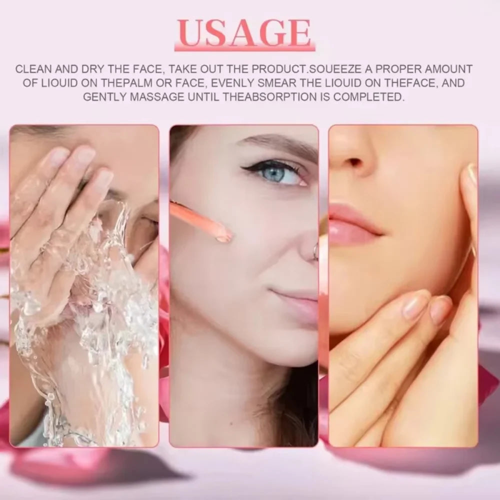 5 In 1 Hyaluronic Acid Face Serum Moisturizing Vitamin C collagen Lightning Facial Serum Shrink Pores Skin Care