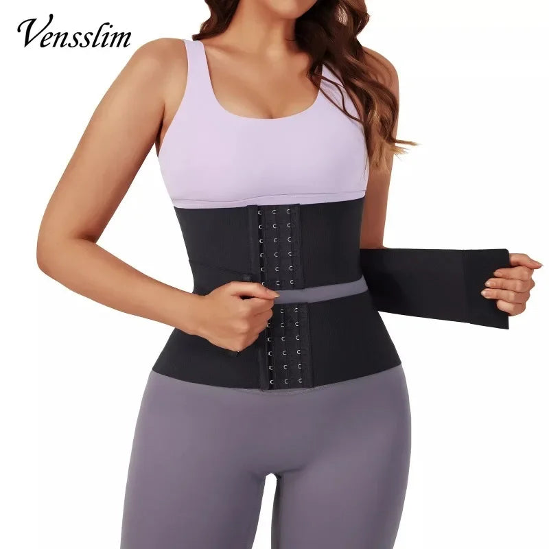 Vensslim XS-3XL Body Shaper Waist Trainer Belt Women Weight Loss Reduce Tummy Trimmer Corset Adjustable Workout Girdle Shapewear