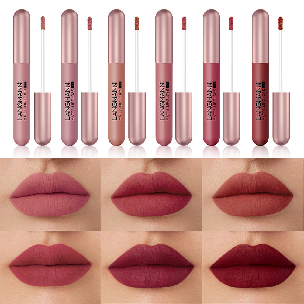 Set of 6 Matte Velvet Lip Glosses