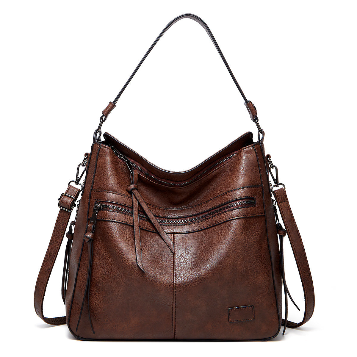 Large Capacity Soft Leather Tote Bag Shoulder Crossbody Bag