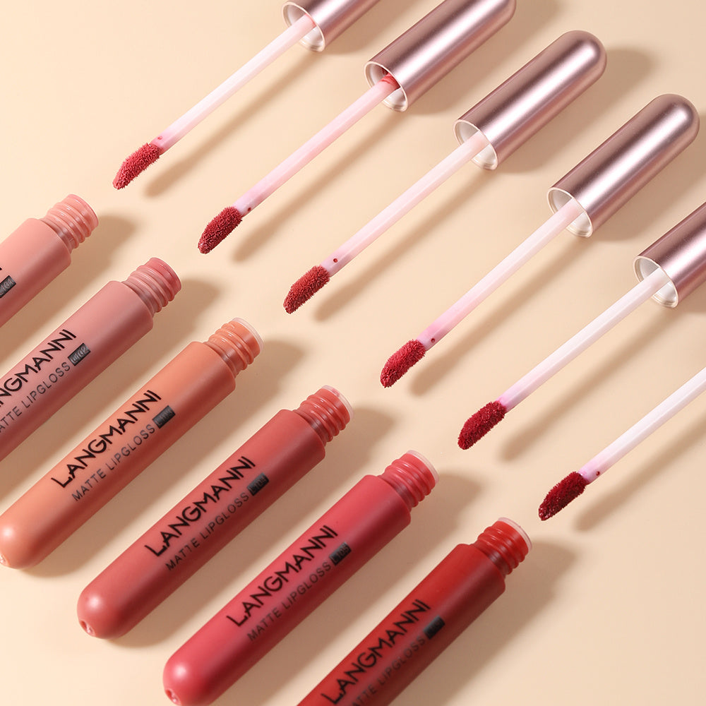 Set of 6 Matte Velvet Lip Glosses