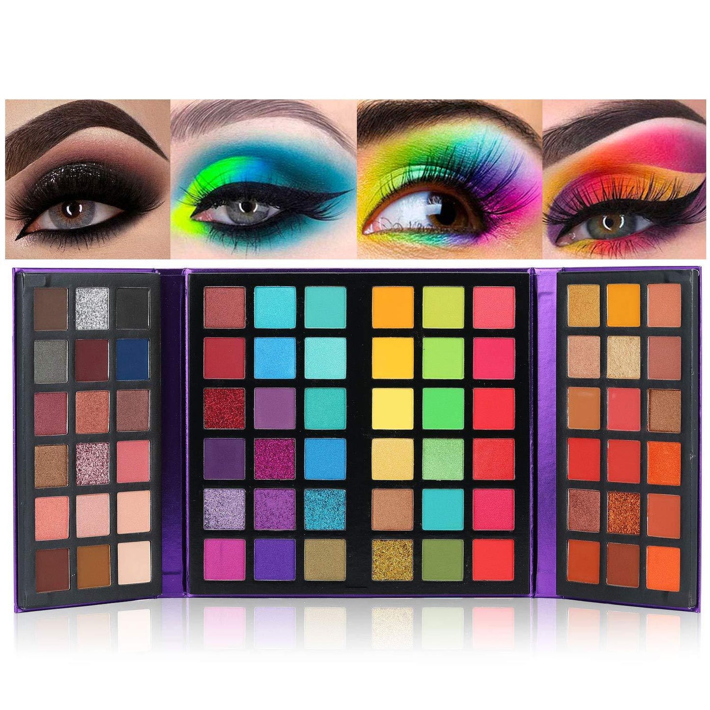 [Shimmer Eyeshadow Palette] 72 Color Eyeshadow Palette - Shimmer Matte Nude Natural All In One - Carnival/Mardi Gras/Masquerade Color Board
