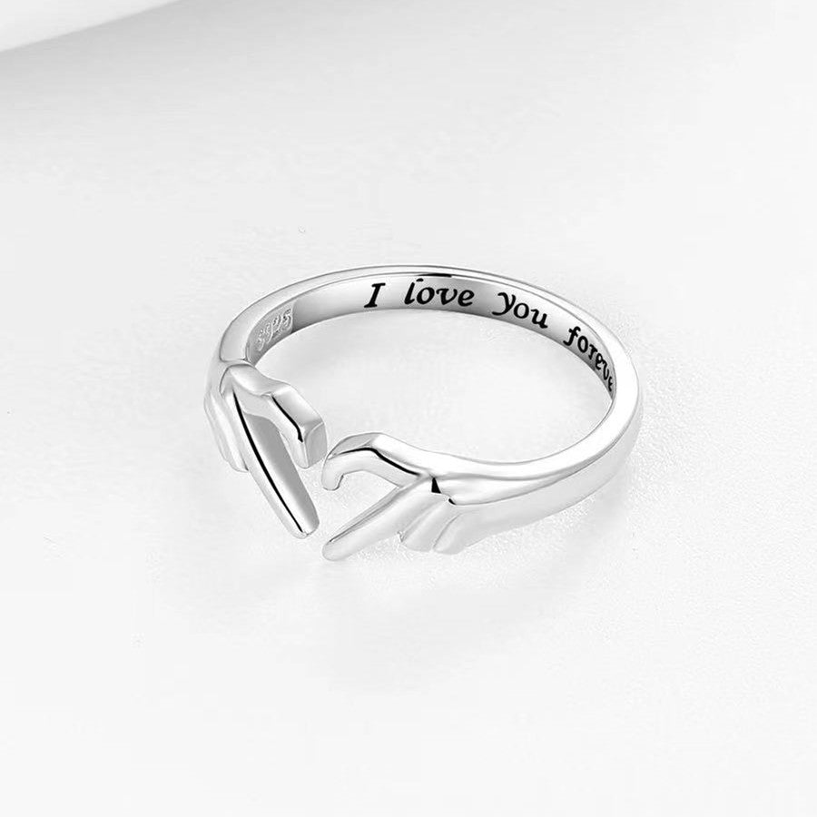 Bixin Couple Ring Cross-border European and American New Hands Creative Palm Love Gesture Couple Fashion Ring