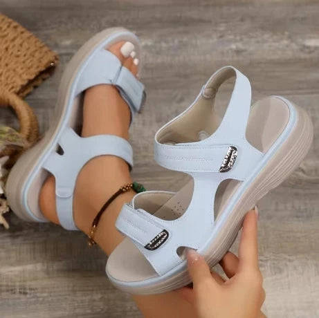 Summer Wedge Sandals for Women 2026 New Fashion Non Slip Beach Shoes Woman Lightweight Casual Platform Plus Size Sandals Women
