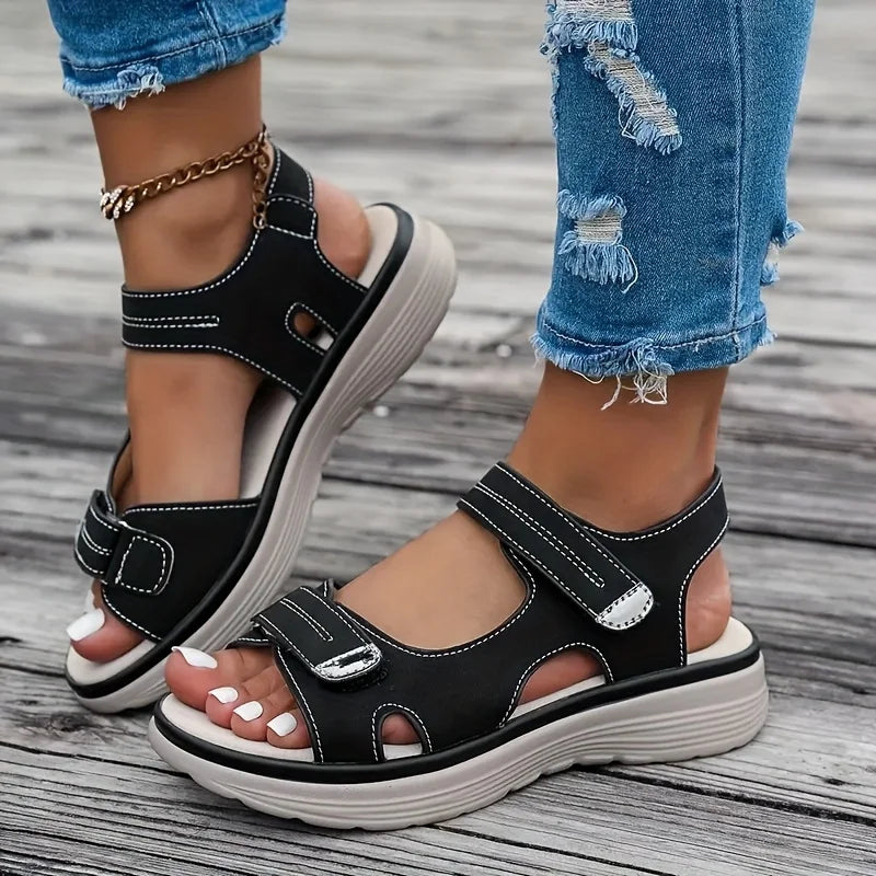Summer Wedge Sandals for Women 2026 New Fashion Non Slip Beach Shoes Woman Lightweight Casual Platform Plus Size Sandals Women