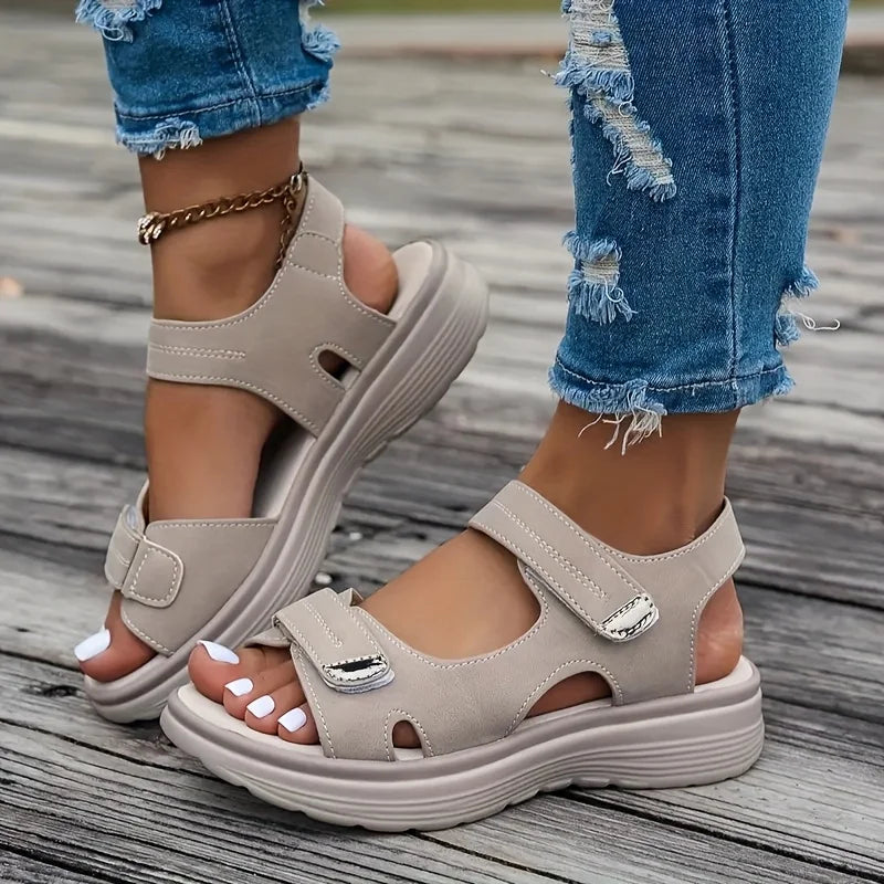 Summer Wedge Sandals for Women 2026 New Fashion Non Slip Beach Shoes Woman Lightweight Casual Platform Plus Size Sandals Women