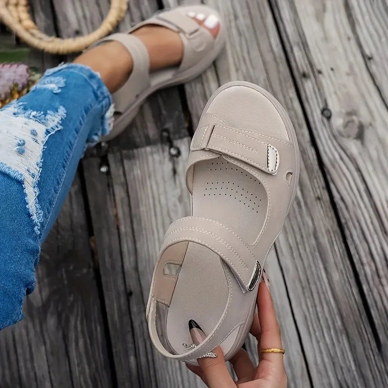 Summer Wedge Sandals for Women 2026 New Fashion Non Slip Beach Shoes Woman Lightweight Casual Platform Plus Size Sandals Women